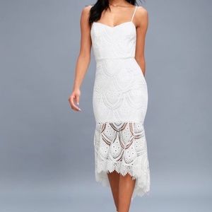 Lulus white lace dress